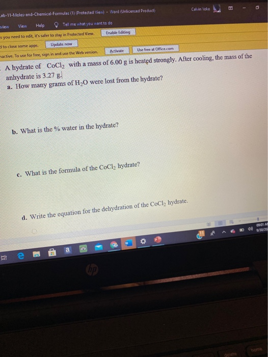 Solved Calvin Koko Lab11MolesandChemicalFormulas (1)