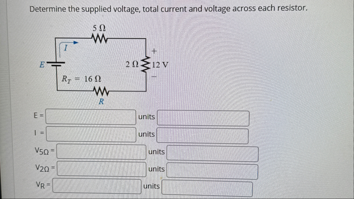 Solved Determine the supplied voltage, total current and | Chegg.com