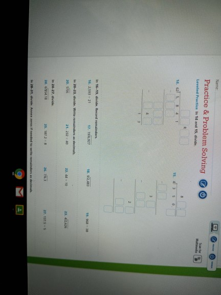 practice and problem solving leveled practice answer key