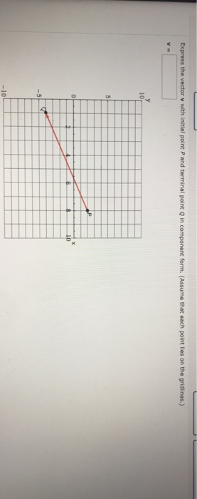 Solved Express the vector v with initial point P and | Chegg.com