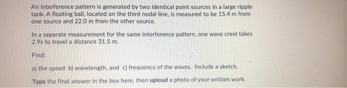 Solved An interference pattern is generated by two identical | Chegg.com