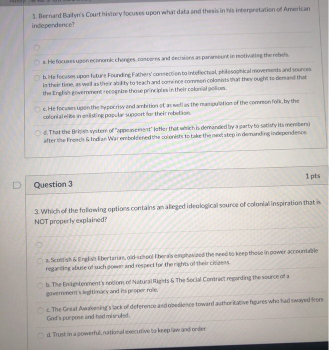 Were the origins of the american revolution primarily economic or ideological? quizlet picture