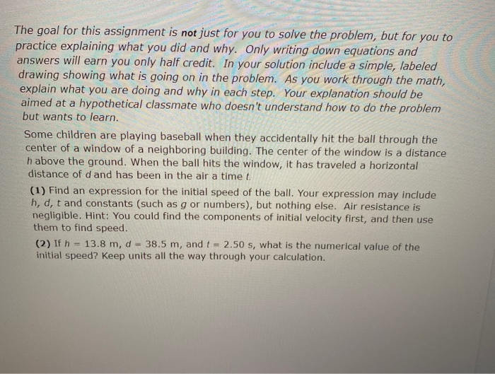 Solved The goal for this assignment is not just for you to | Chegg.com
