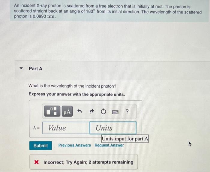 Solved An incident X-ray photon is scattered from a free | Chegg.com