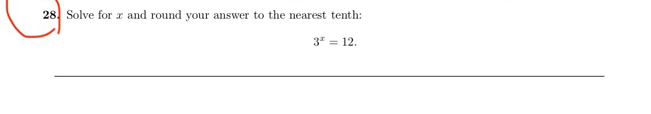 Solved Solve for x ﻿and round your answer to the nearest | Chegg.com