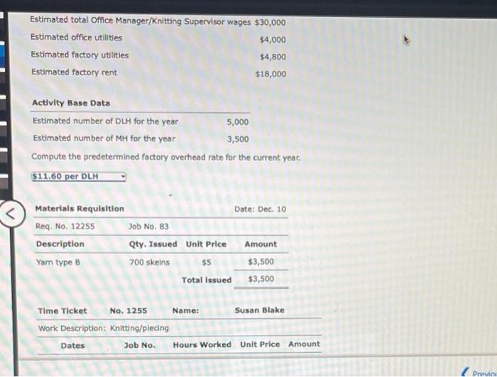 Solved Mastery Problem: Job Order Costing Purl of Great 