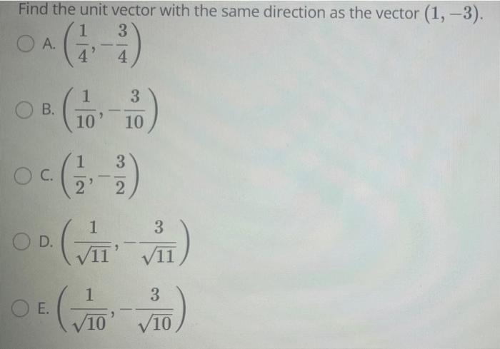 Solved Find the unit vector with the same direction as the | Chegg.com