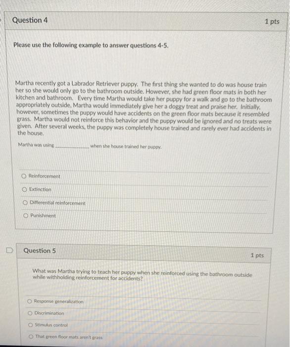 Solved Question 4 1 pts Please use the following example to | Chegg.com