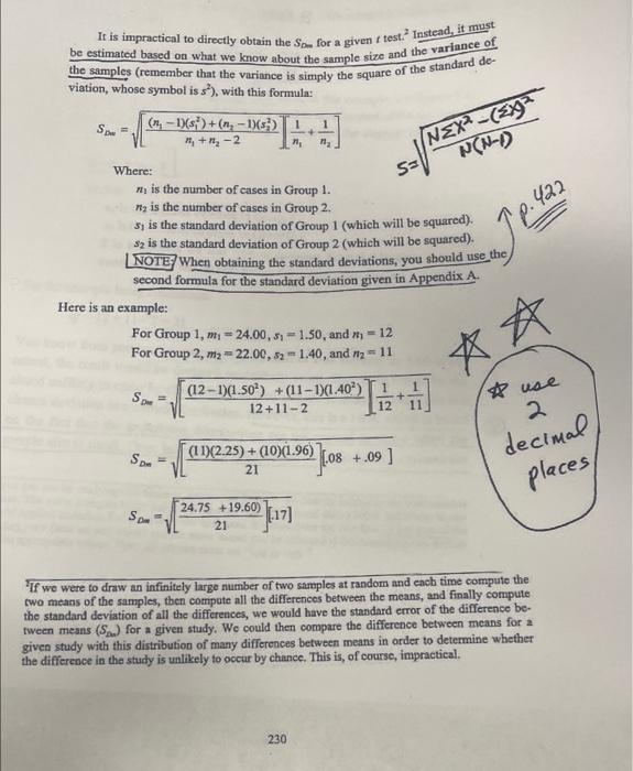 Solved The t Test The purpose of a t test is to compare the