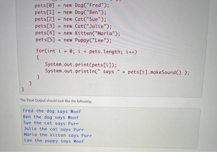 Solved using what you have learned about polymorphism, | Chegg.com
