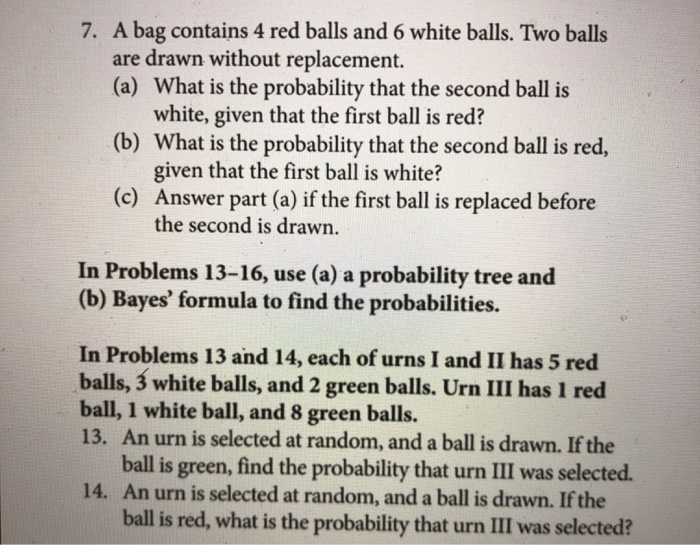 A bag contains 4 white and 2 black balls. Another bag contains 2 white and 4  black balls. If one ball drawn from each bag, the probability of these two  balls one