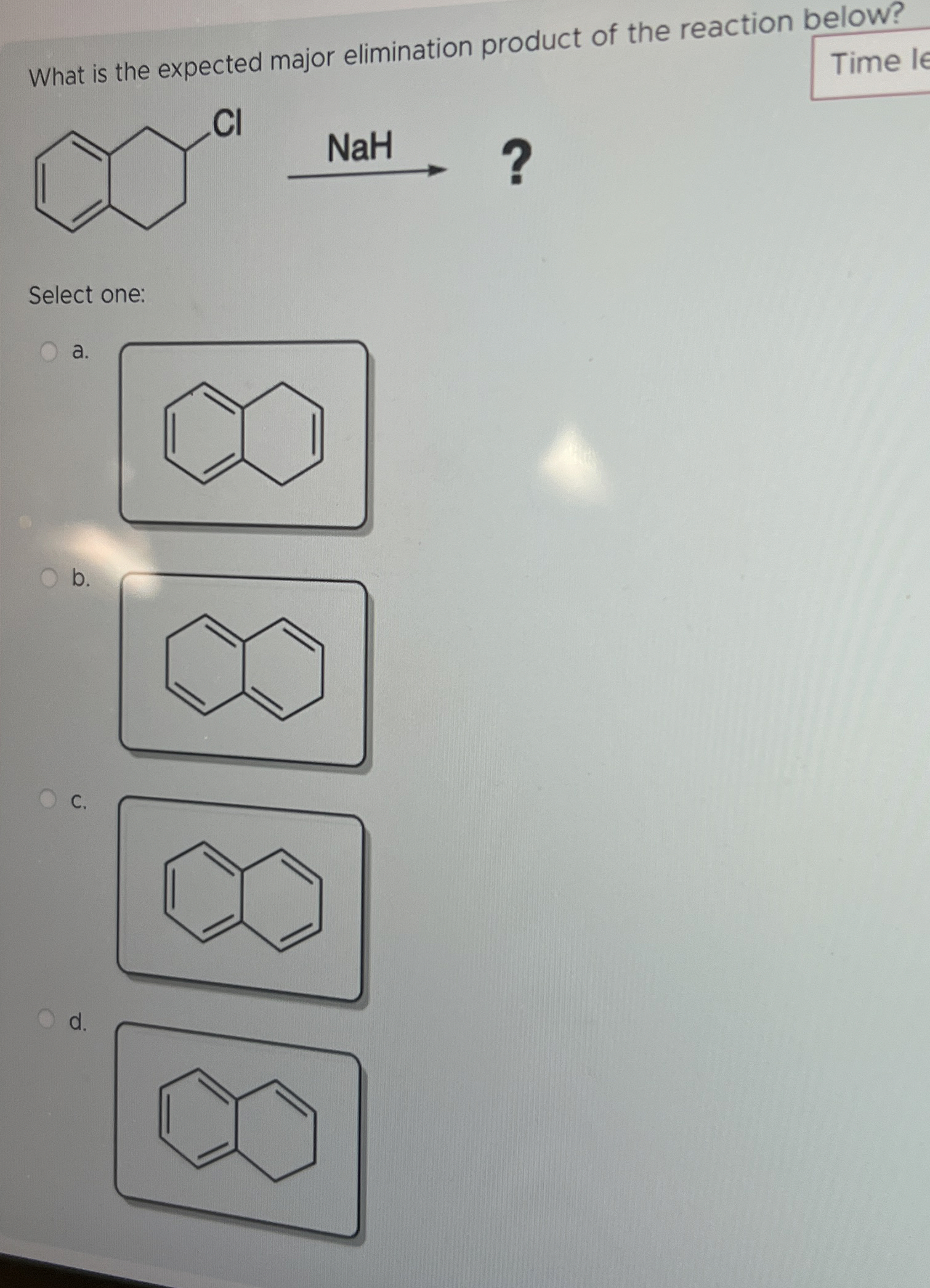 Solved What is the expected major elimination product of the | Chegg.com