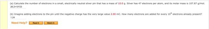 Solved (a) Calculate The Number Of Electrons In A Small, | Chegg.com