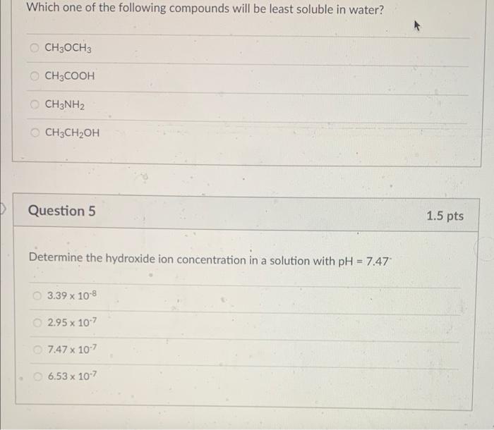 solved-which-one-of-the-following-compounds-will-be-least-chegg