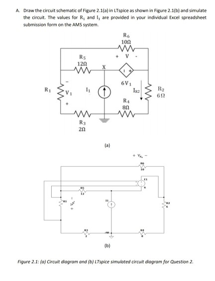 Solved A. Draw the circuit schematic of Figure 2.1(a) in | Chegg.com