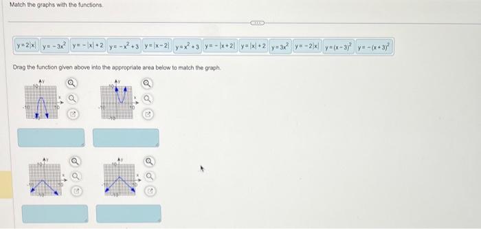 Match the graphis with the functions | Chegg.com
