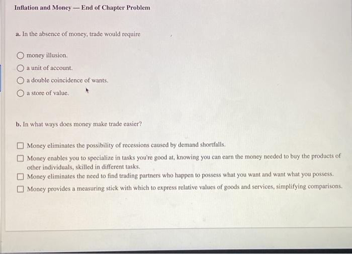 Solved Inflation and Money - End of Chapter Problem a. In | Chegg.com
