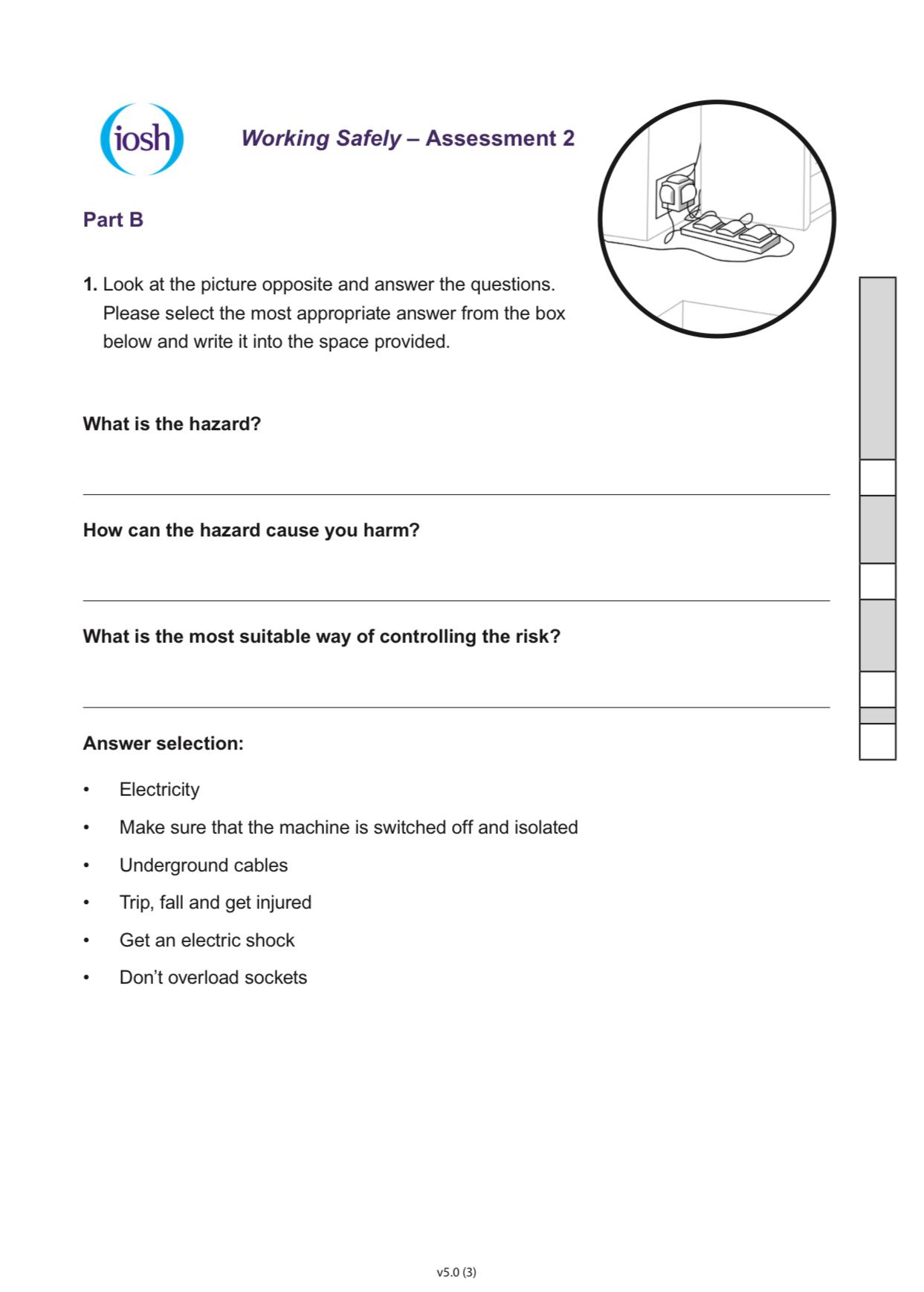 Solved ioshWorking Safely - ﻿Assessment 2Part BLook at the | Chegg.com