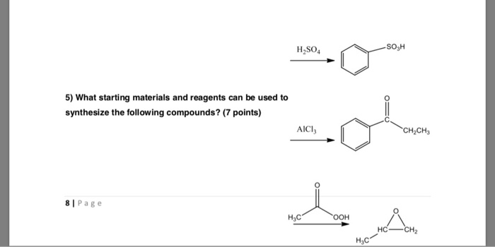 Solved H2SO4 SOH 5) What starting materials and reagents can | Chegg.com