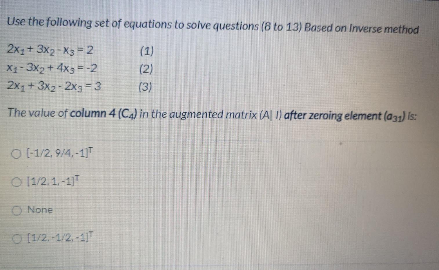 Solved Use the following set of equations to solve questions | Chegg.com