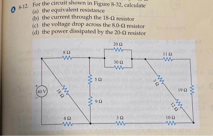 Solved 8-12. For the circuit shown in Figure 8-32, calculate | Chegg.com