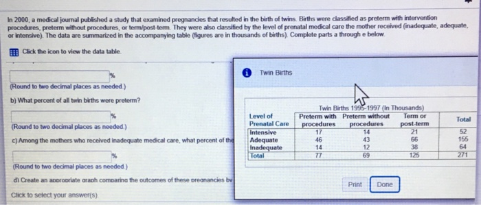 Solved In 2000, A Medical Journal Published A Study That | Chegg.com