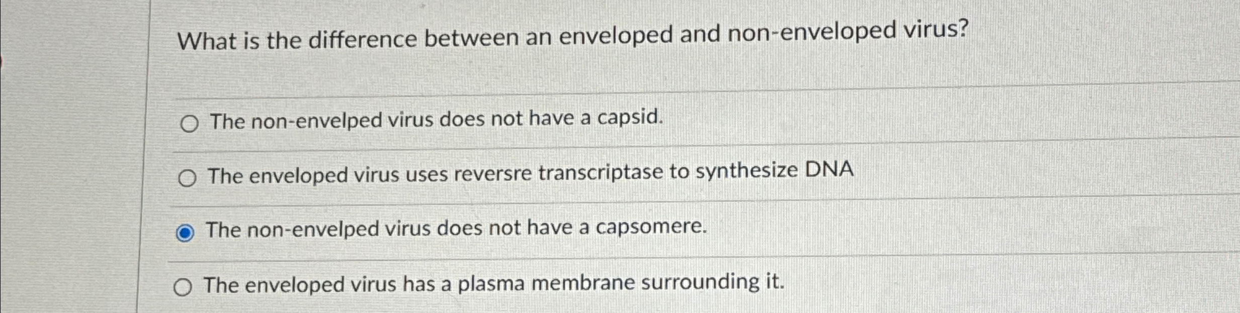 Solved What is the difference between an enveloped and | Chegg.com