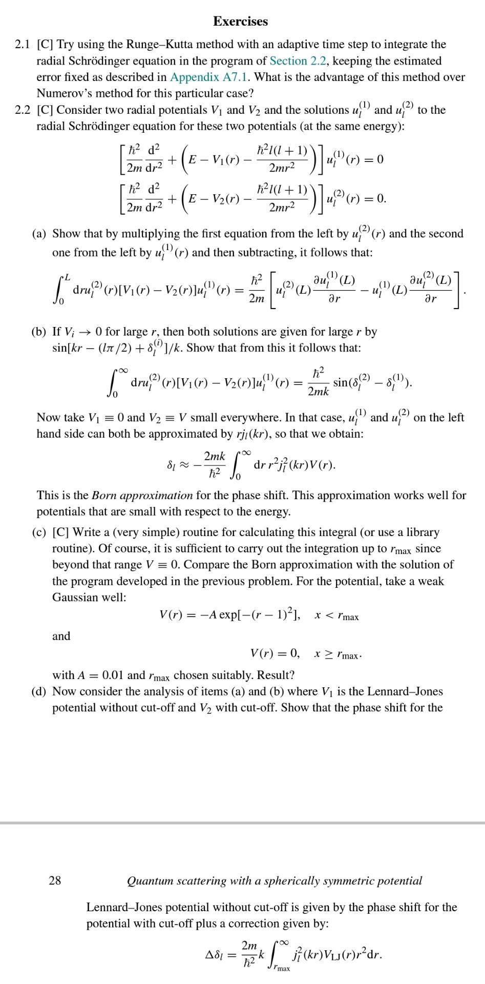 Solved Exercises 2.1 [C] Try using the Runge-Kutta method | Chegg.com
