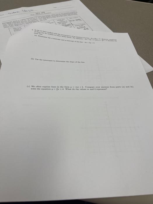Solved 5 A line with slope m=−72 panses through the points Chegg com