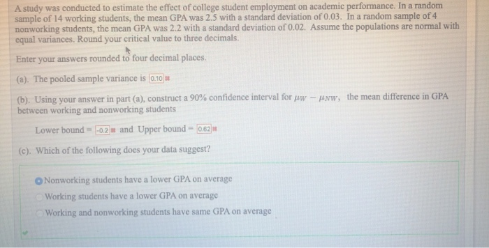 Solved A study was conducted to estimate the effect of | Chegg.com