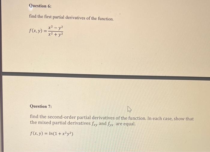 Solved find the first partial derivatives of the function. | Chegg.com