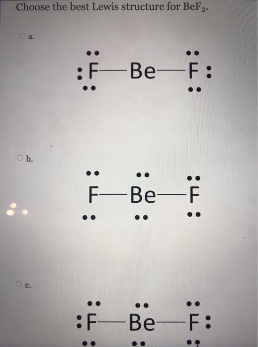 bef2 electron dot structure