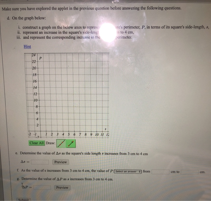 Make sure you have explored the applet in the