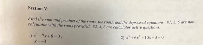 find the sum of the roots calculator