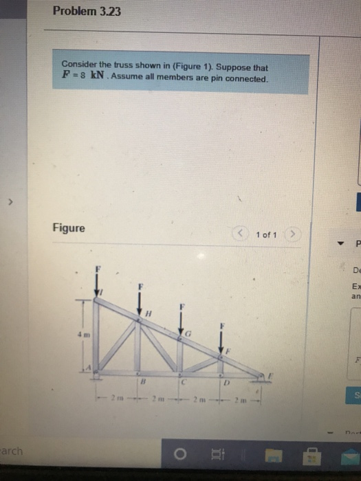 Solved Problem 3.23 Consider the truss shown in (Figure 1). | Chegg.com