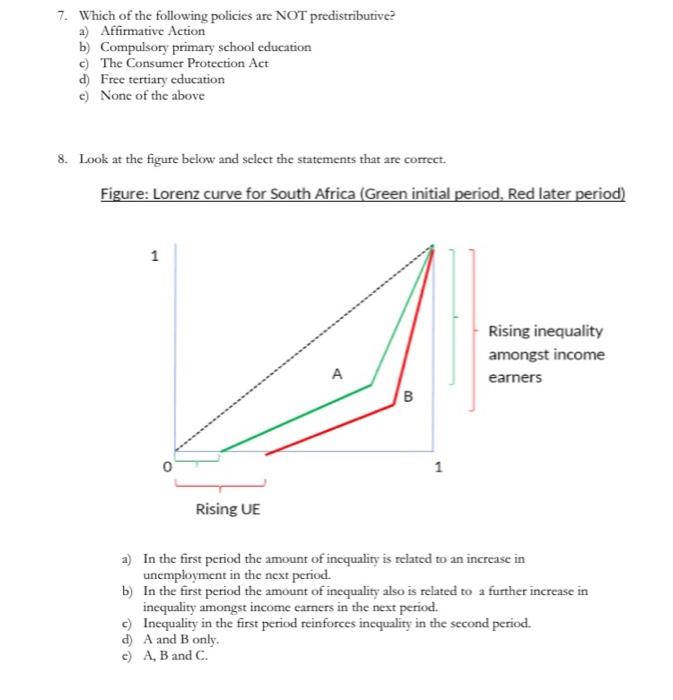Solved 7. Which of the following policies are NOT | Chegg.com