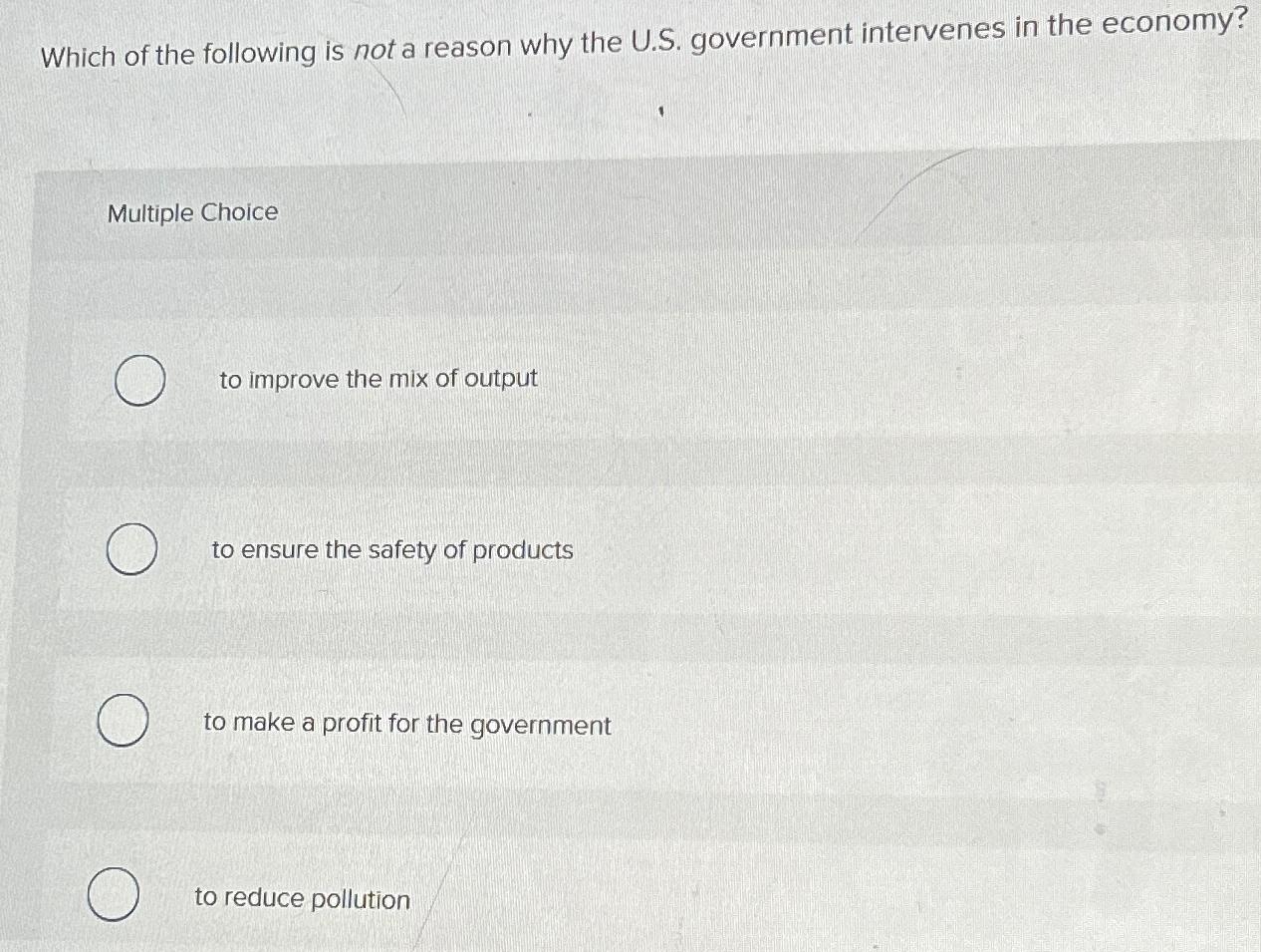 Solved Which of the following is not a reason why the U.S. | Chegg.com