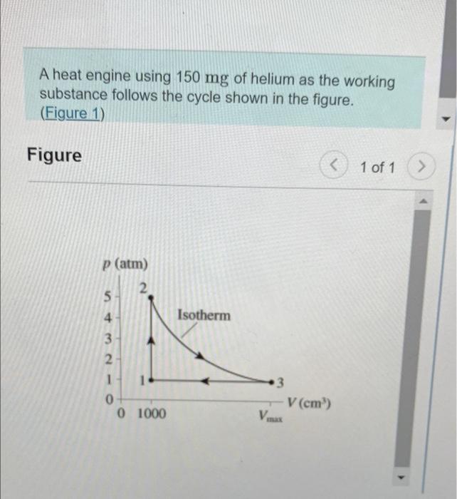 Solved A heat engine using 150 mg of helium as the working | Chegg.com