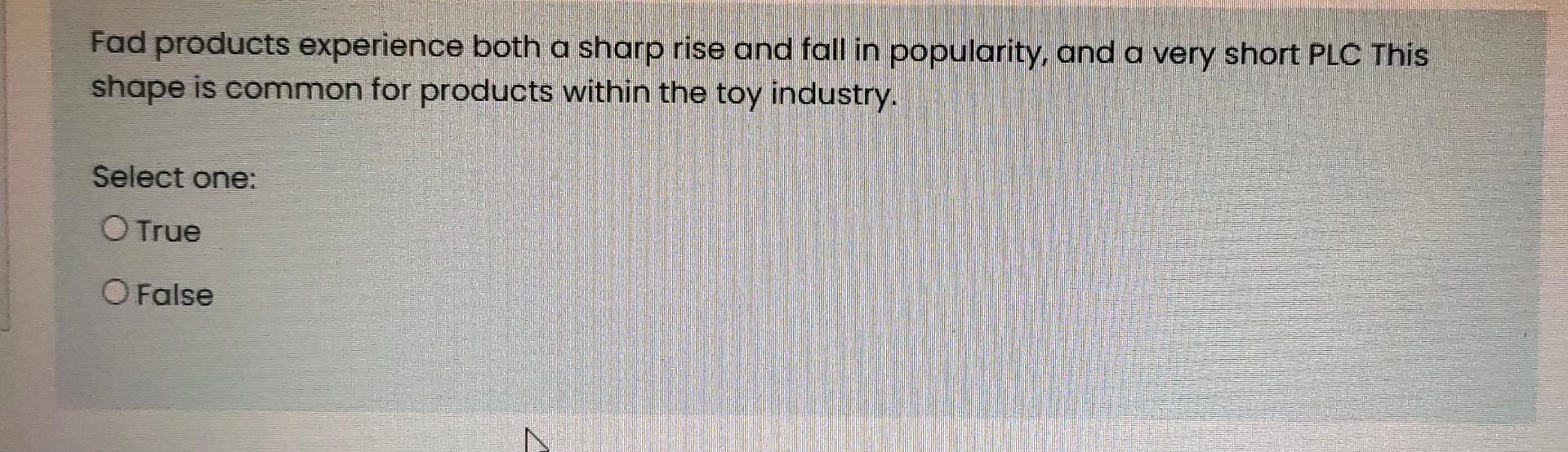 Sharp Rise And Fall Solved Fad products experience both a sharp rise and fall in | Chegg.com