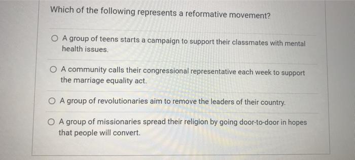 solved-which-of-the-following-represents-a-reformative-chegg