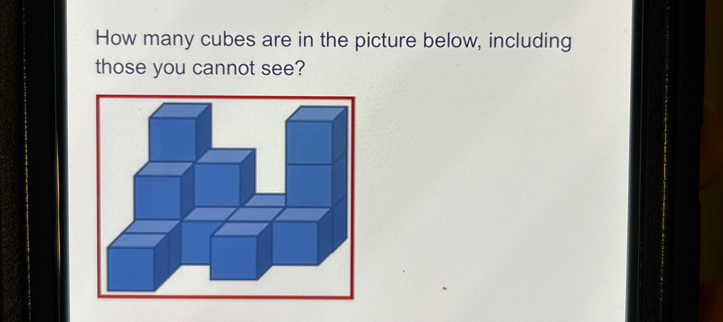 Solved How many cubes are in the picture below, including | Chegg.com