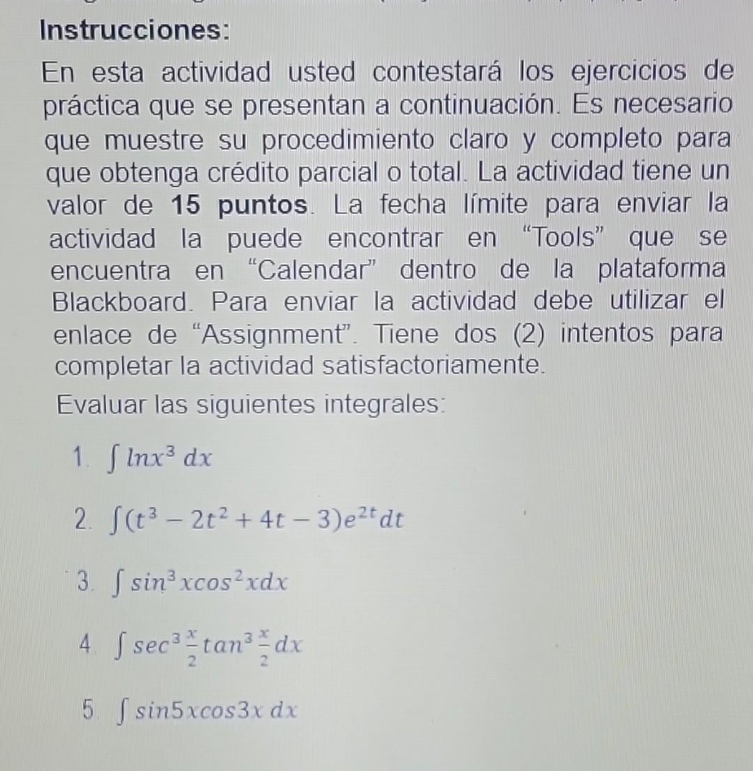 Instrucciones: En esta actividad usted contestará los ejercicios de práctica que se presentan a continuación. Es necesario qu