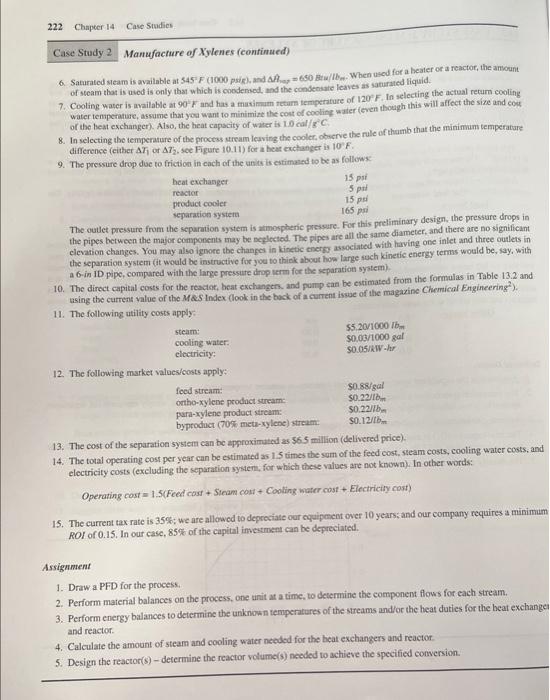 Solved question 2 of assignment : Perferm material balances | Chegg.com