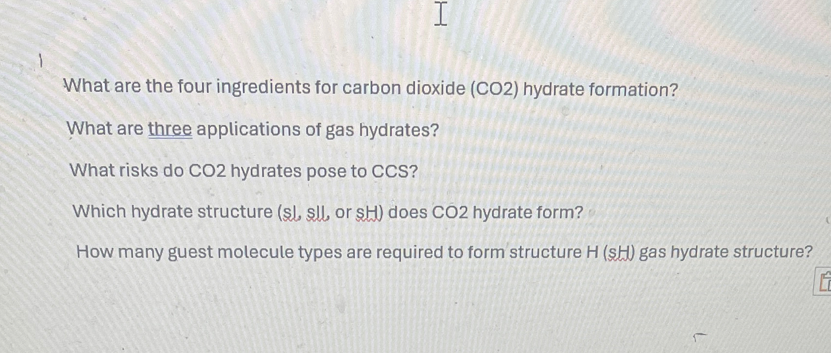 Solved 1What are the four ingredients for carbon dioxide | Chegg.com