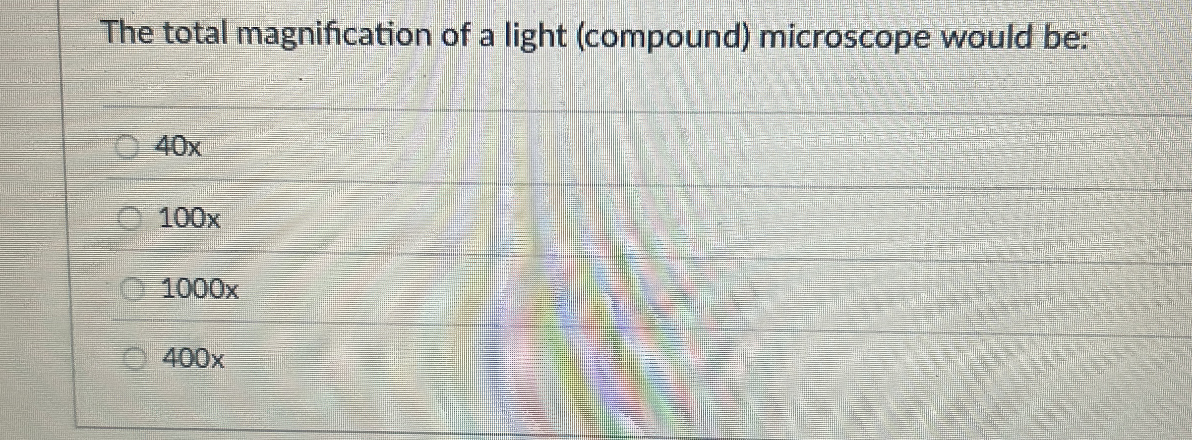 Solved The total magnification of a light (compound) | Chegg.com