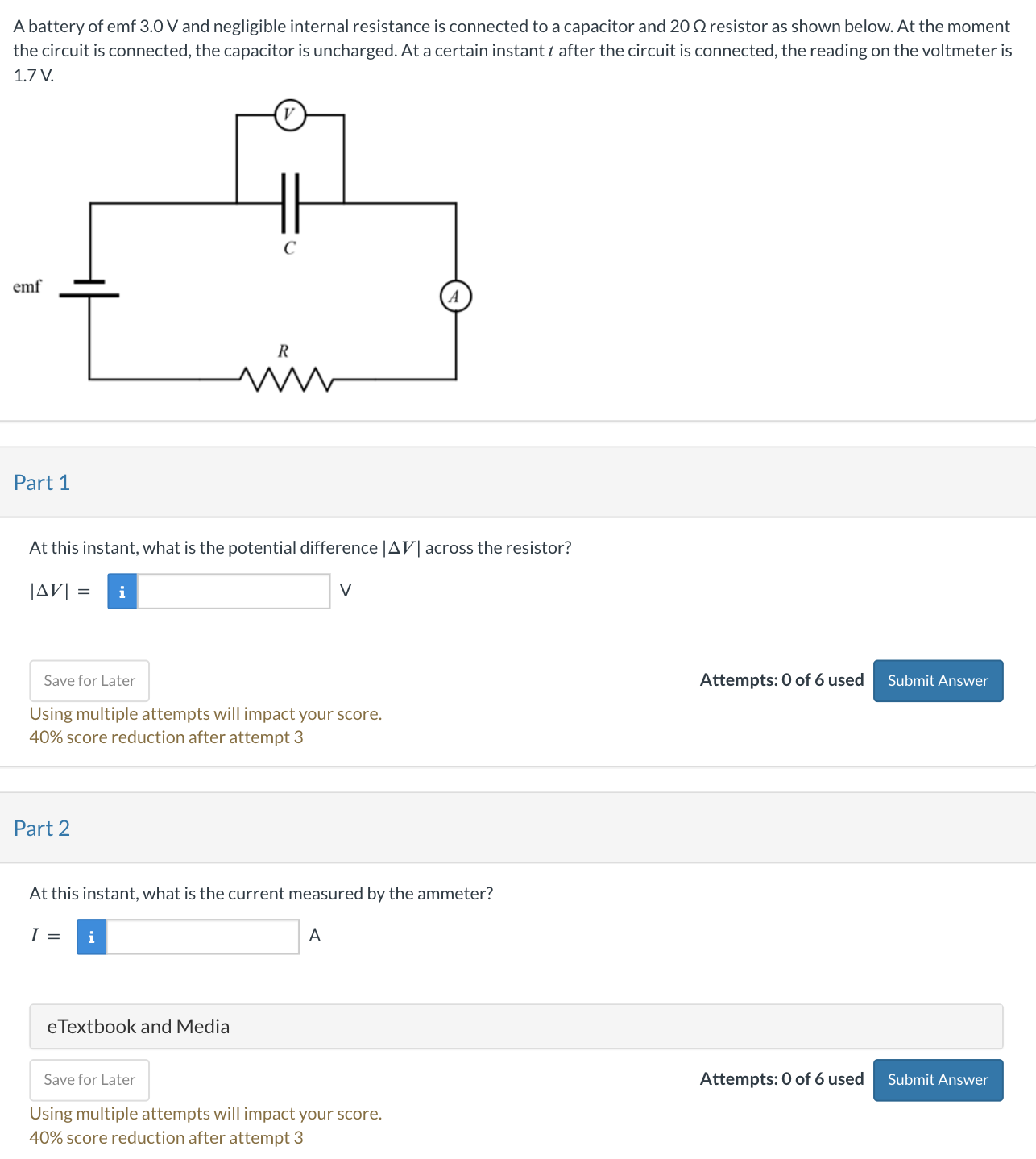 Solved A battery of emf 3.0V ﻿and negligible internal | Chegg.com