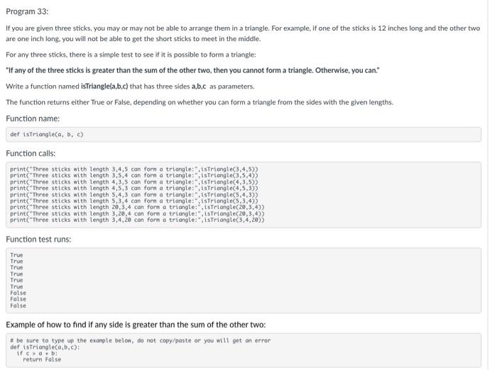 Solved Python version 3: provide an in-depth explanation of | Chegg.com