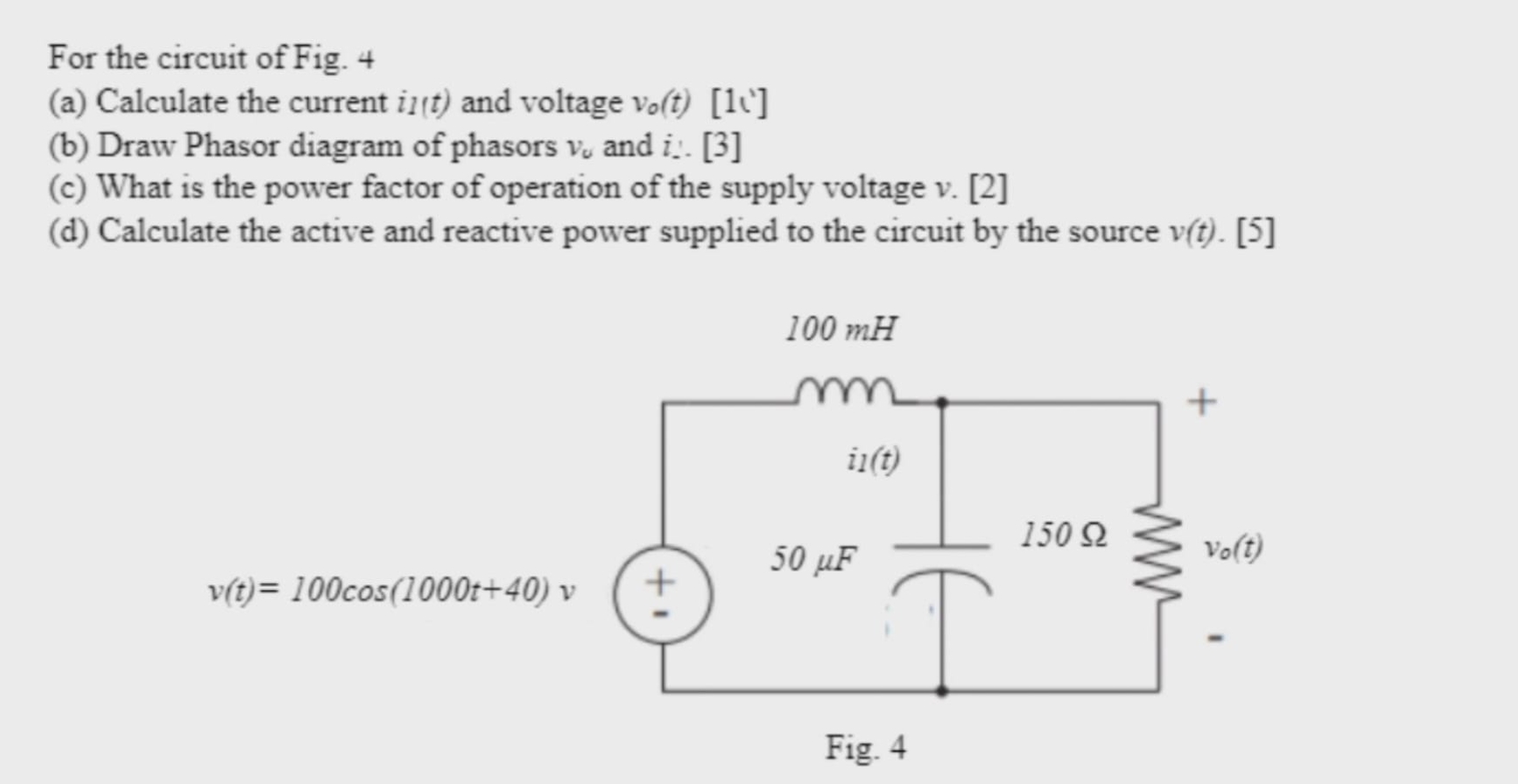 Solved For the circuit of Fig. 4(a) ﻿Calculate the current | Chegg.com