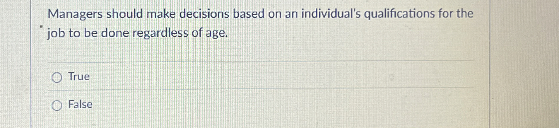 Solved Managers should make decisions based on an | Chegg.com