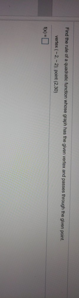 solved-find-the-rule-of-a-quadratic-function-whose-graph-has-chegg